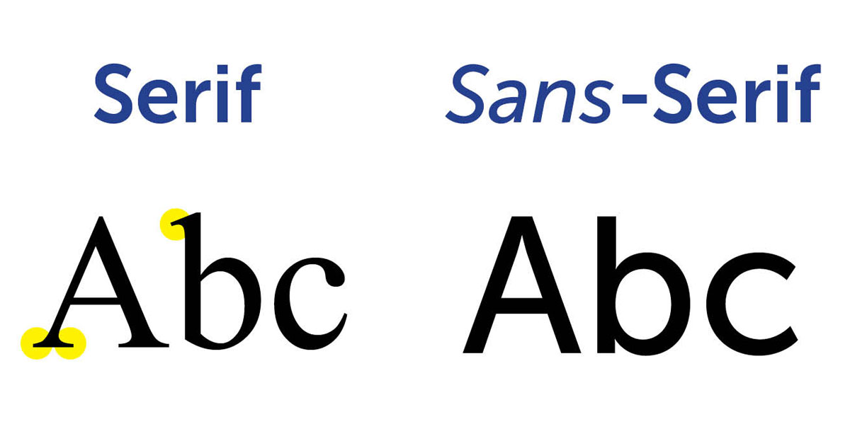 ประเภทฟอนต์ serif และ sans-serif แตกต่างกันอย่างไร